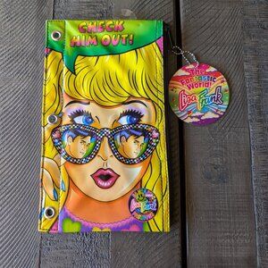 Vintage Lisa Frank Pencil Holder 3 Ring Zipper Pouch NWT Deadstock 90's Y2K NOS